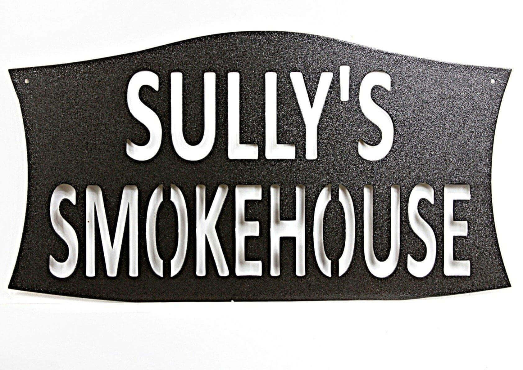 Custom Smokehouse Metal Sign Single Layer