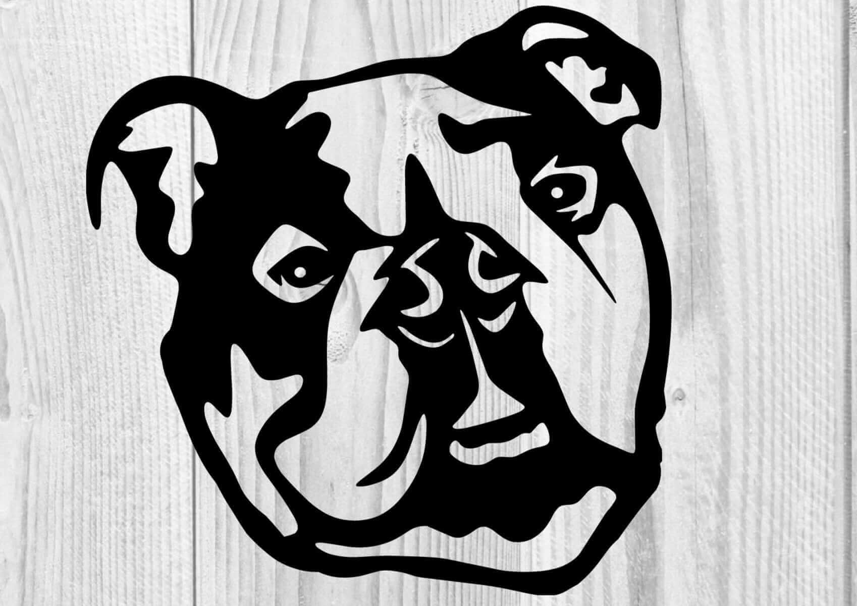 Bulldog Smiling Metal Sign