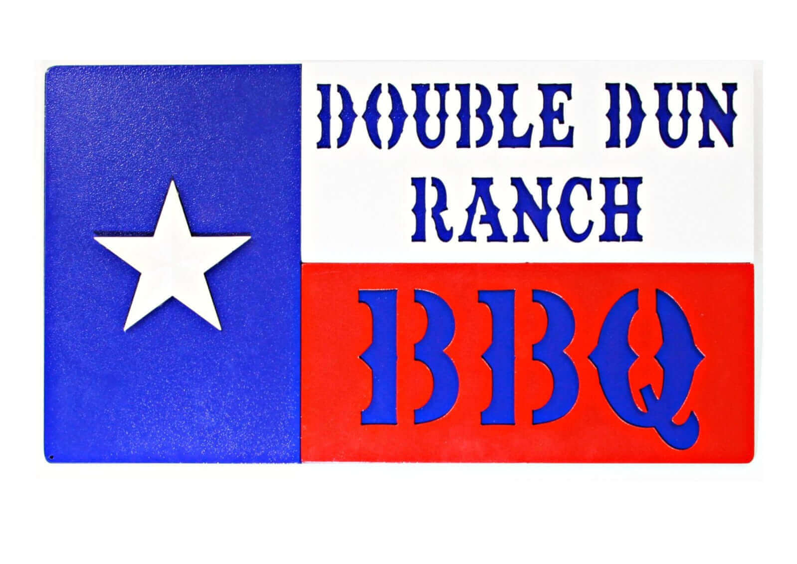 Double Dun Ranch BBQ Custom Metal Logo Sign