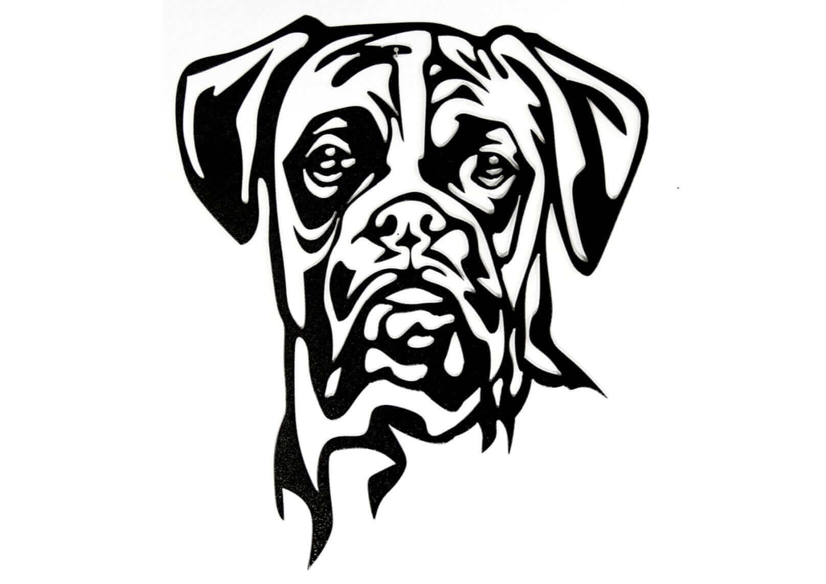 Boxer Portrait Metal Sign