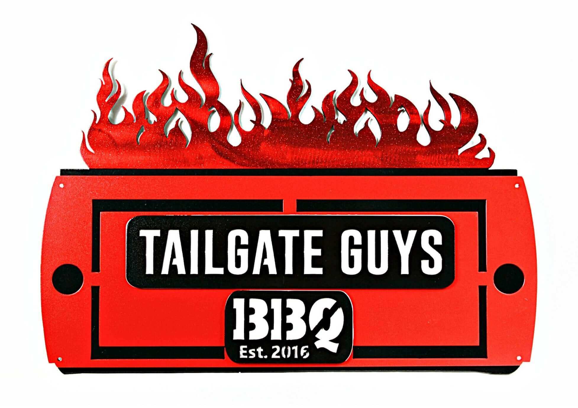 Tailgate Guys Custom Metal Logo Sign