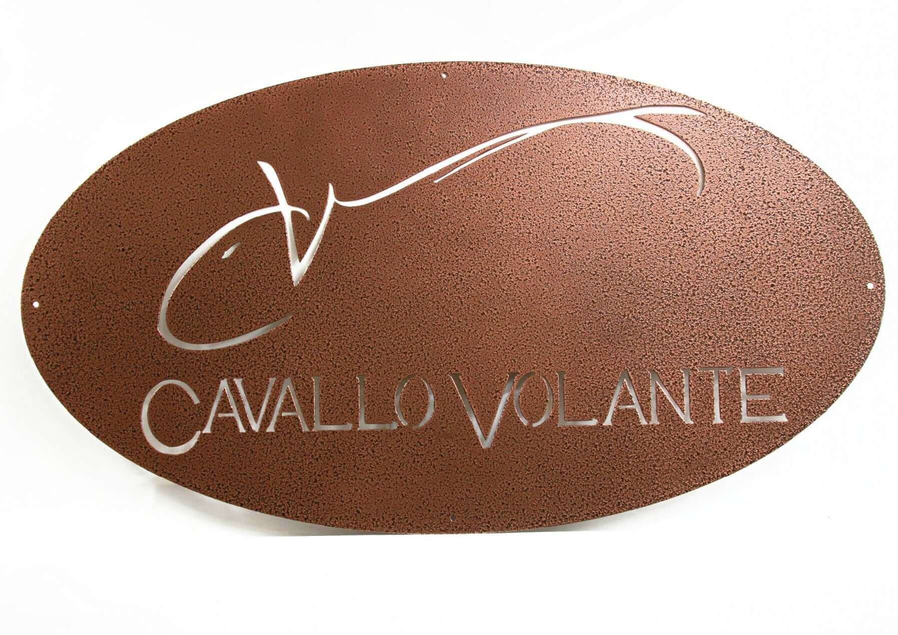 Cavallo Volante Custom Metal Logo Sign