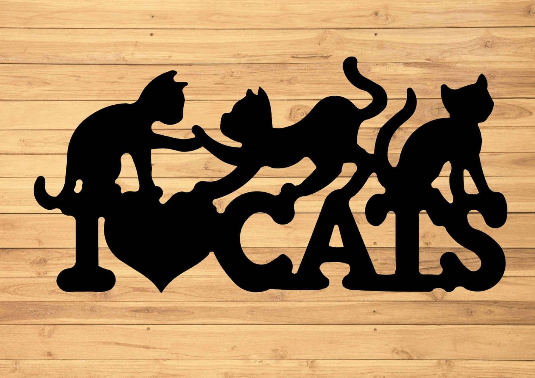 I Love Cats Metal Sign