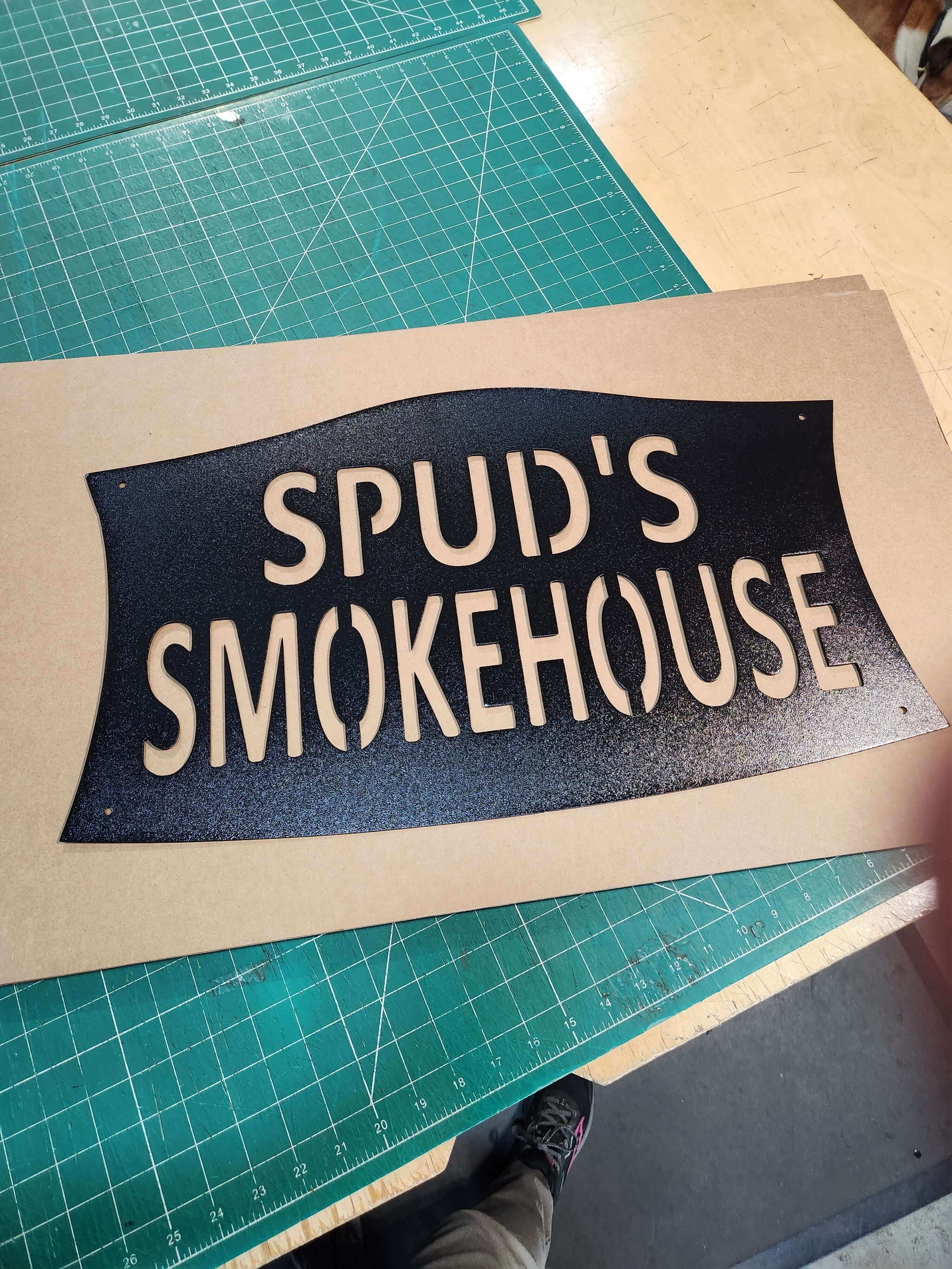 Custom Smokehouse Metal Sign Single Layer