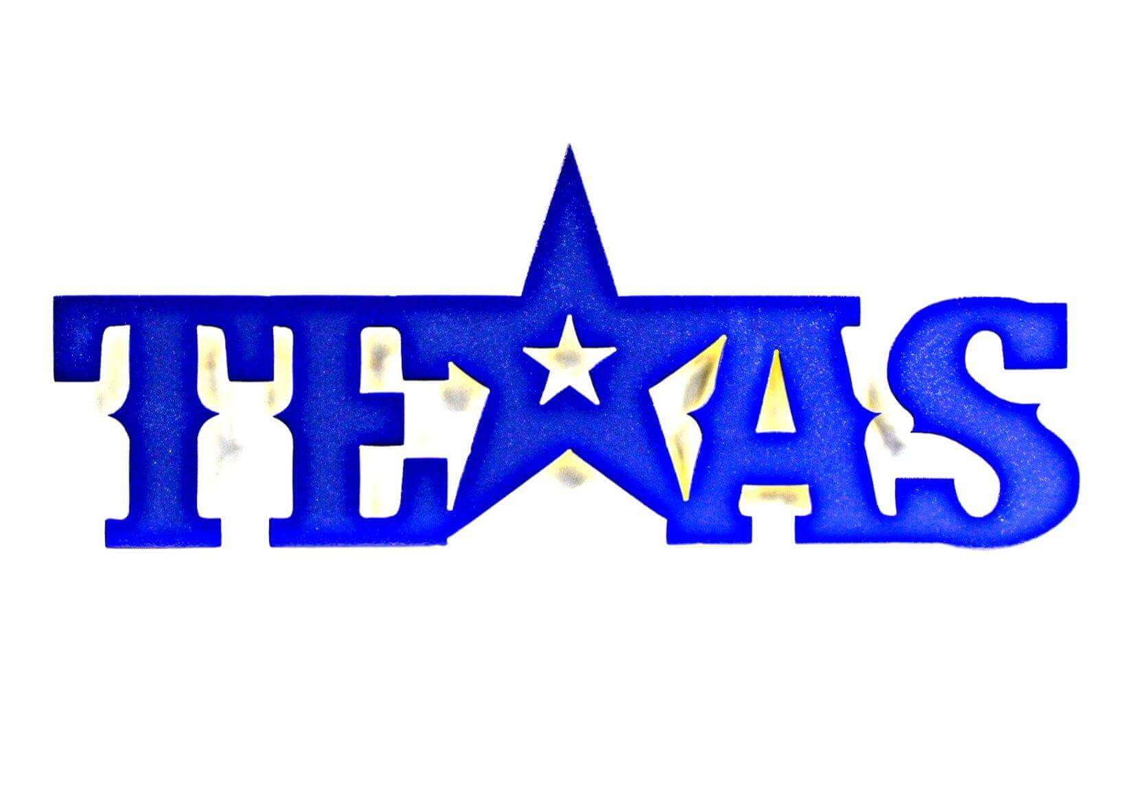 Texas Star Metal Sign