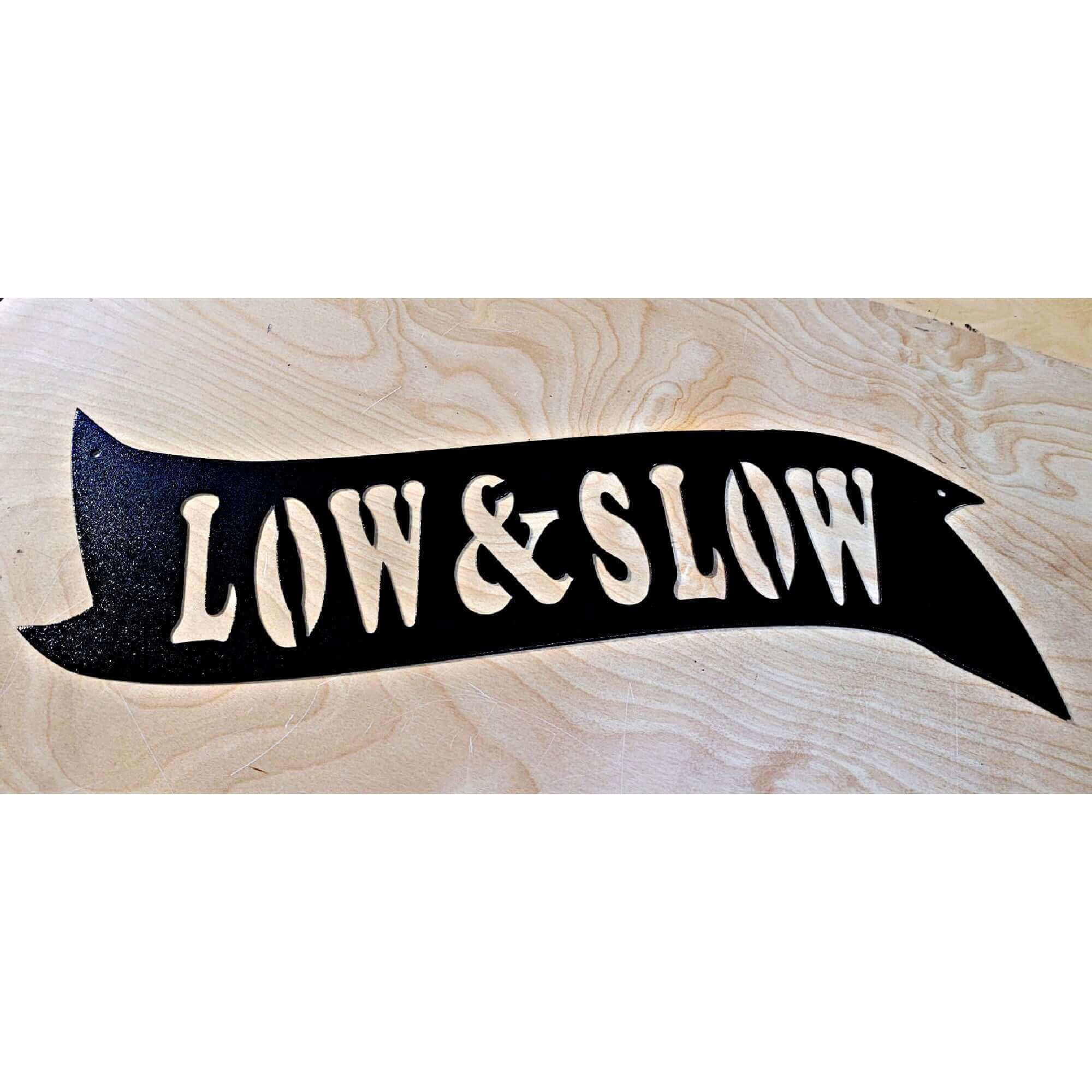 Low and Slow BBQ Metal Sign