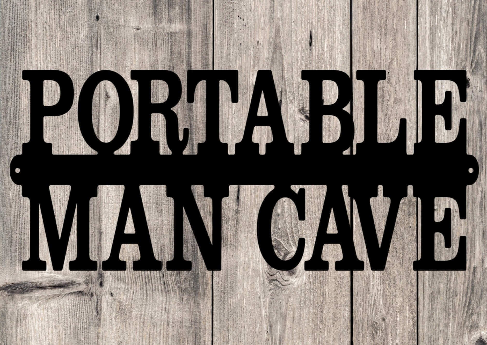 Portable Man Cave Metal BBQ Sign