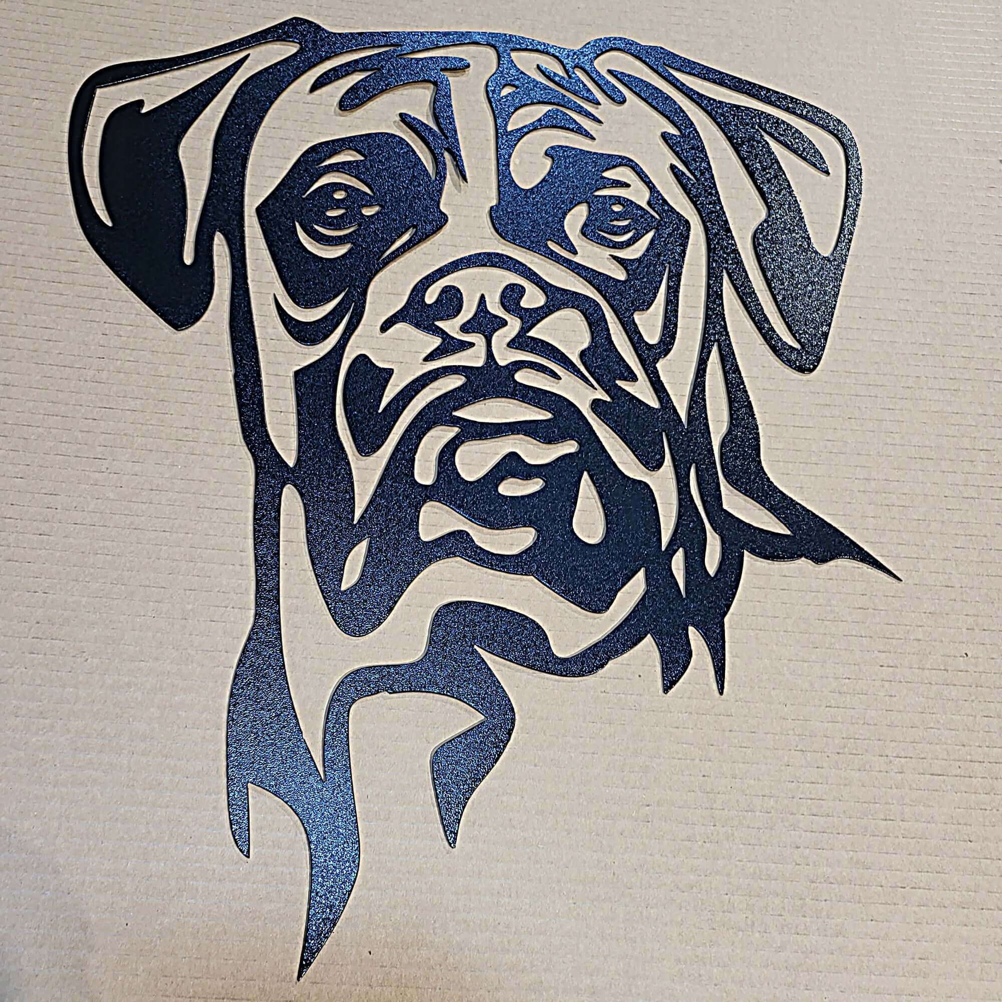 Boxer Portrait Metal Sign