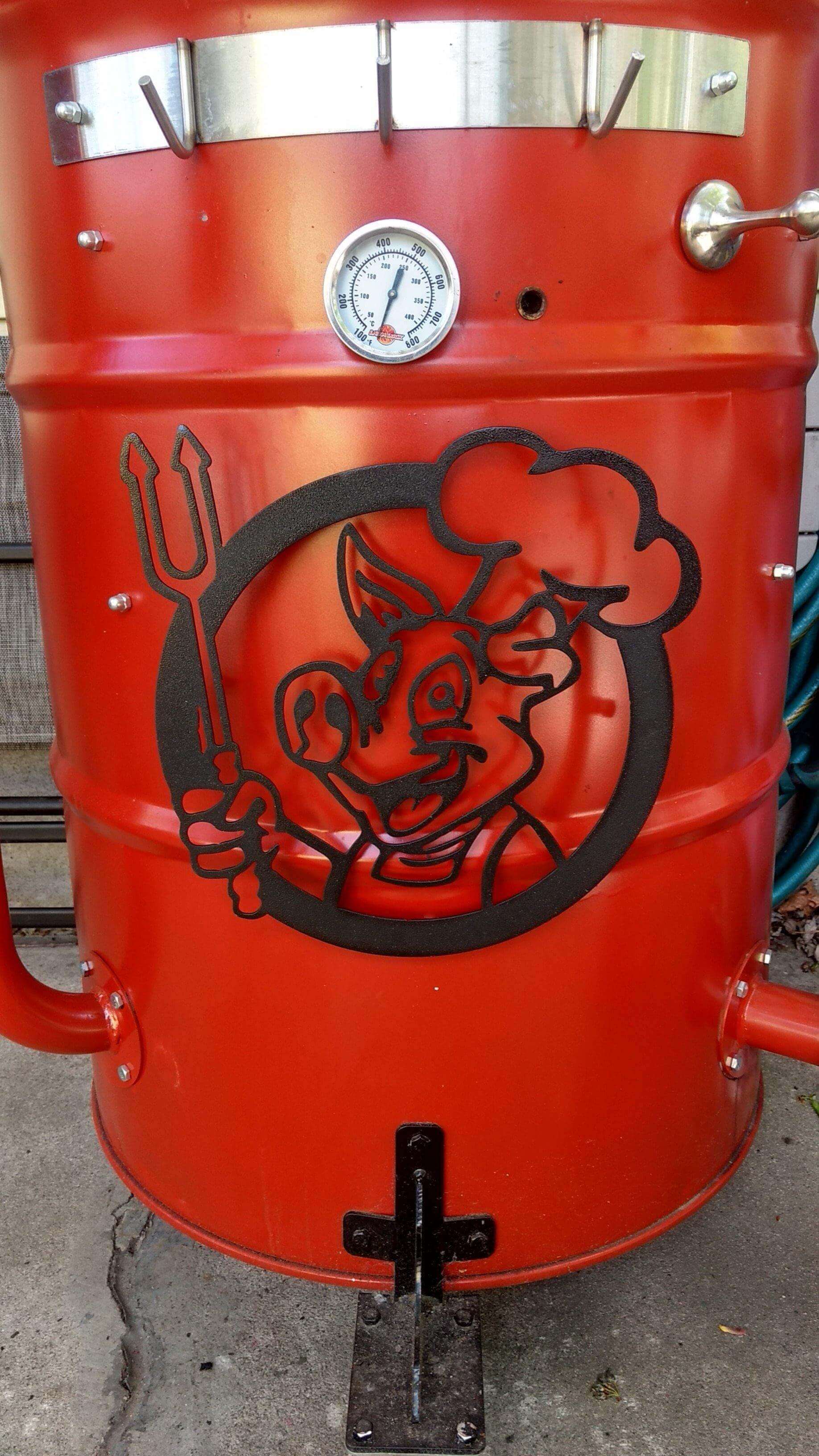 BBQ Cartoon Pig Metal Sign