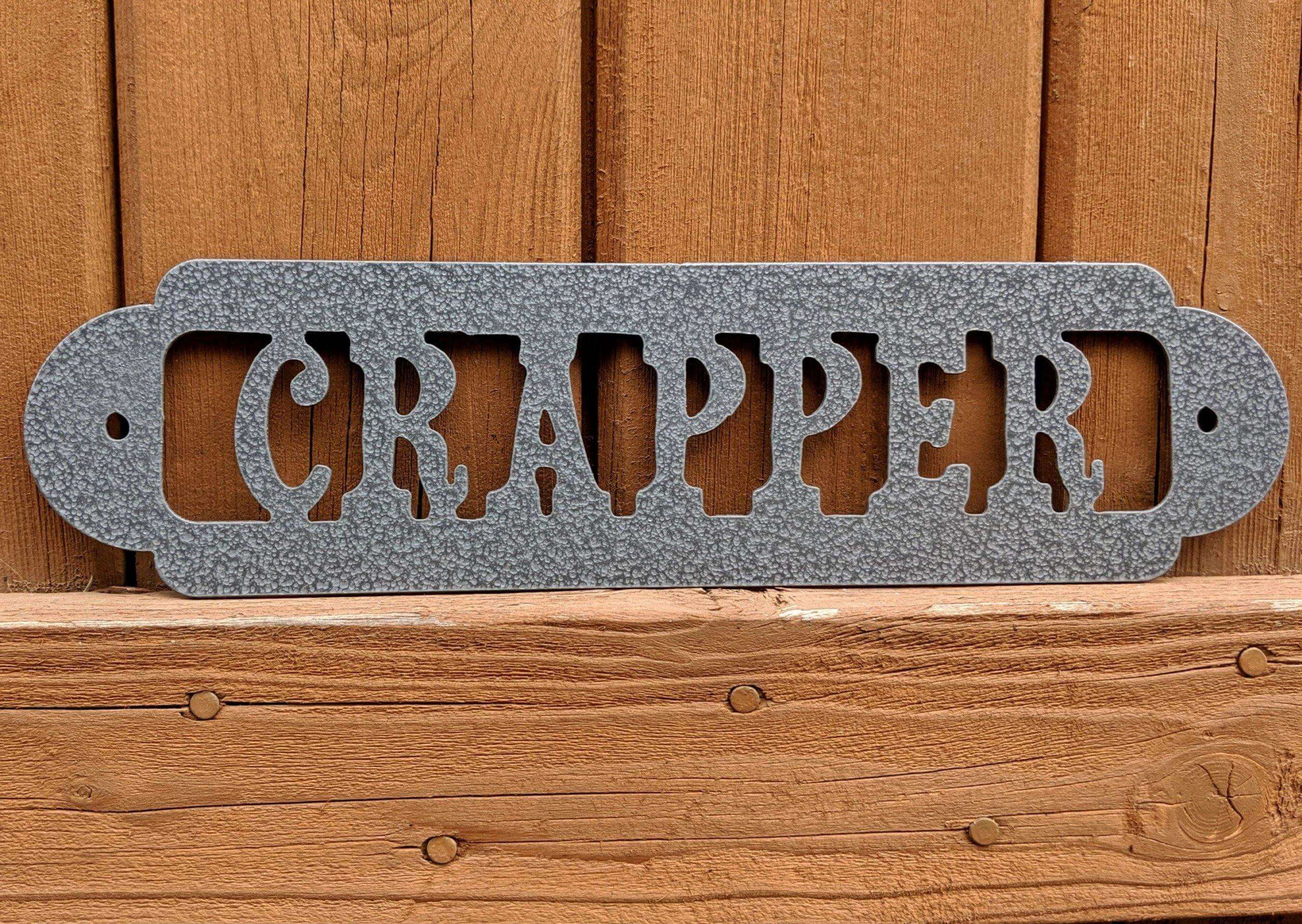 Crapper Metal Bathroom Sign