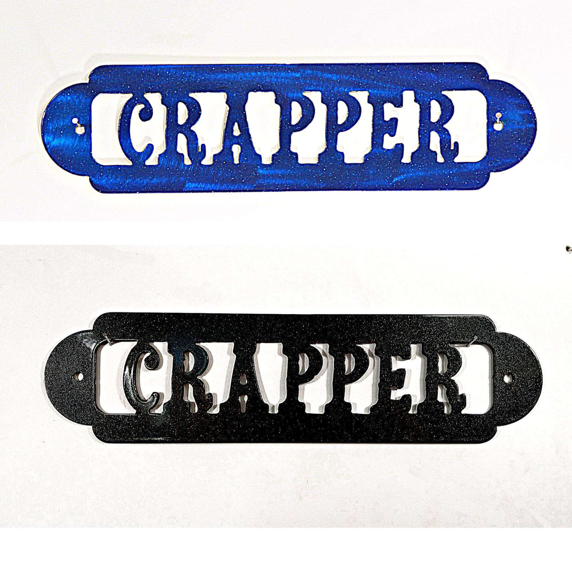 Crapper Metal Bathroom Sign