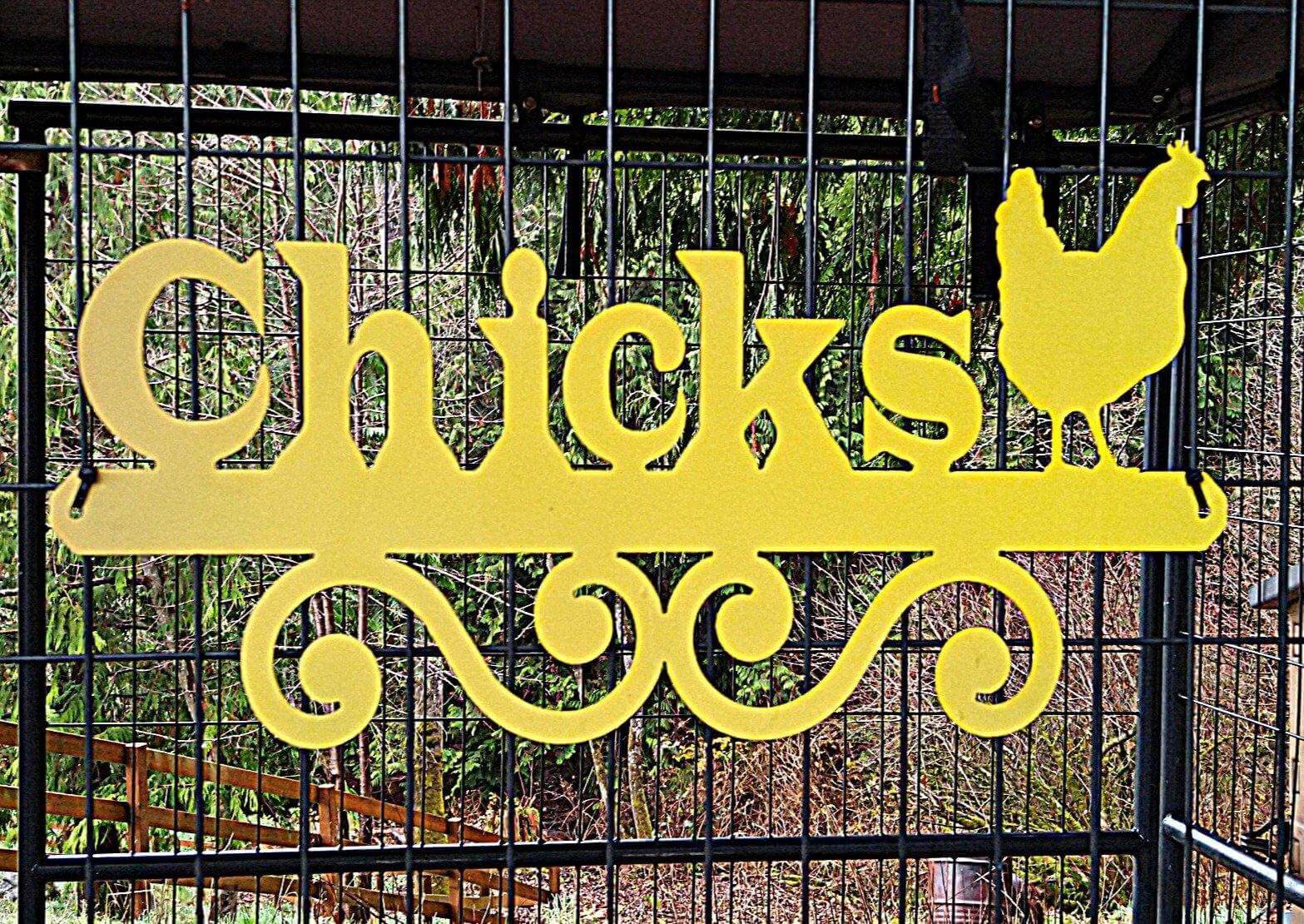 Chicks Hen House Metal Sign