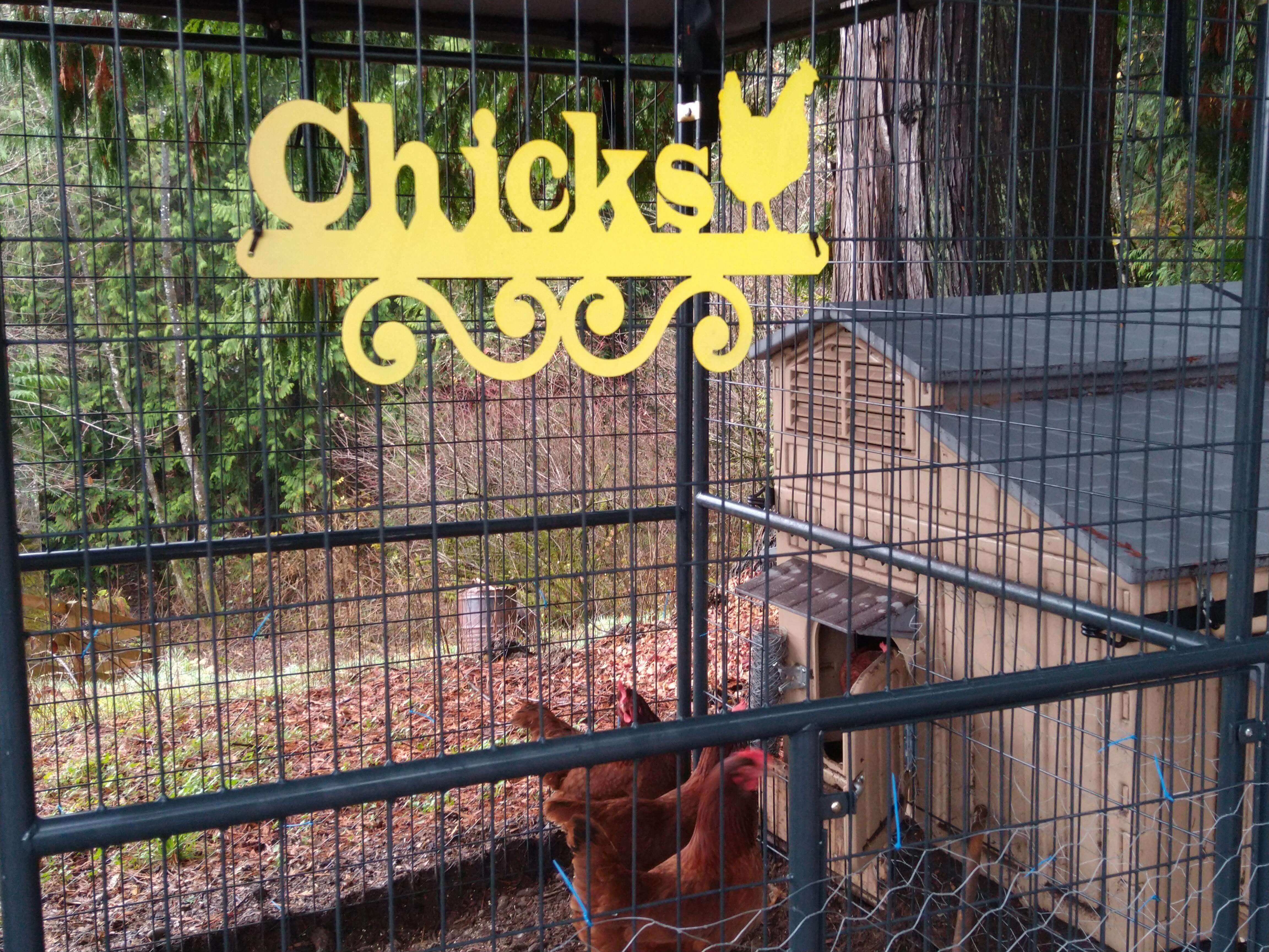 Chicks Hen House Metal Sign