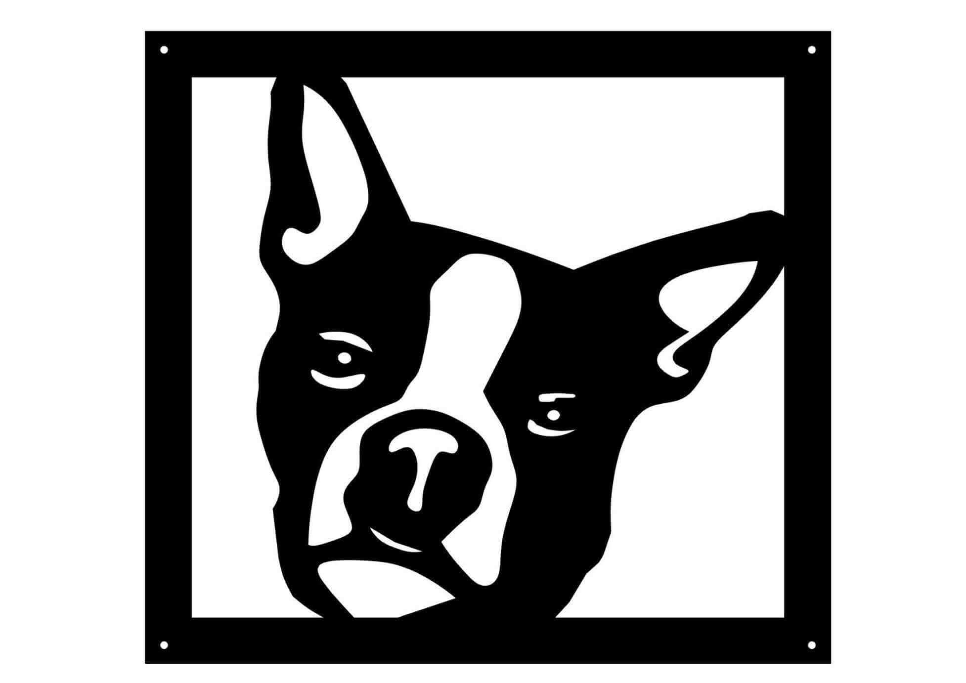 Boston Terrier Metal Sign