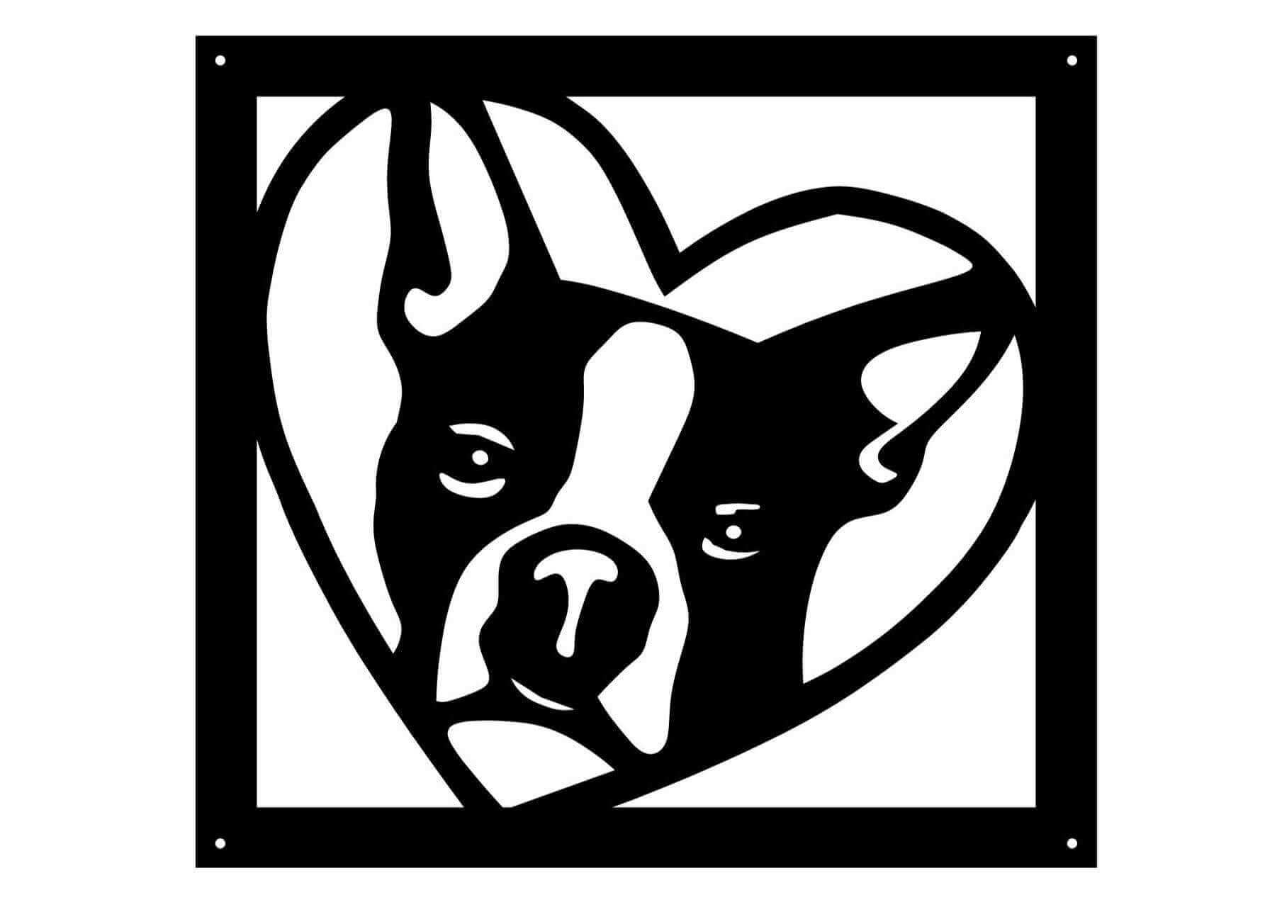 Boston Terrier Metal Sign