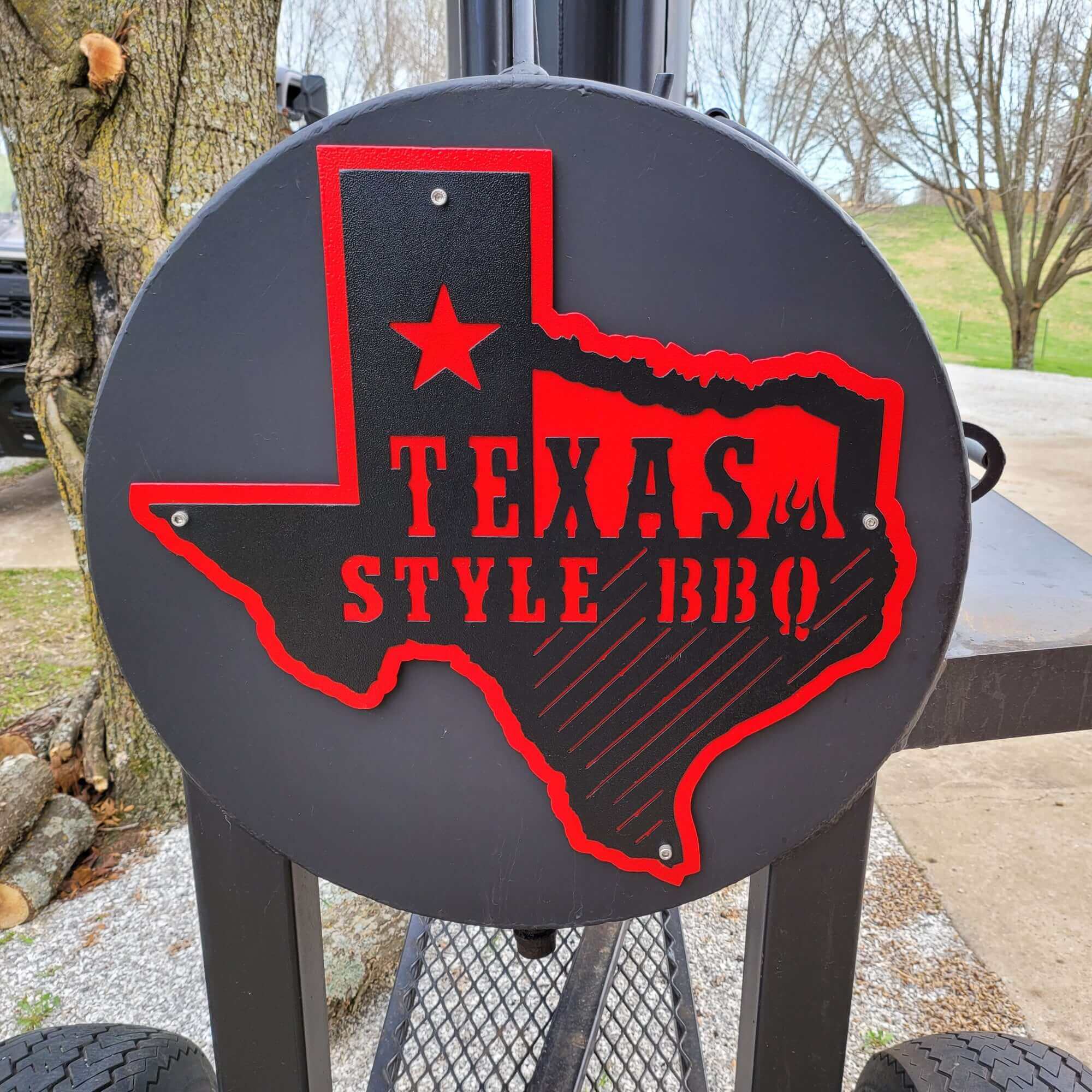 Texas Style BBQ Layered Metal Barbecue Sign